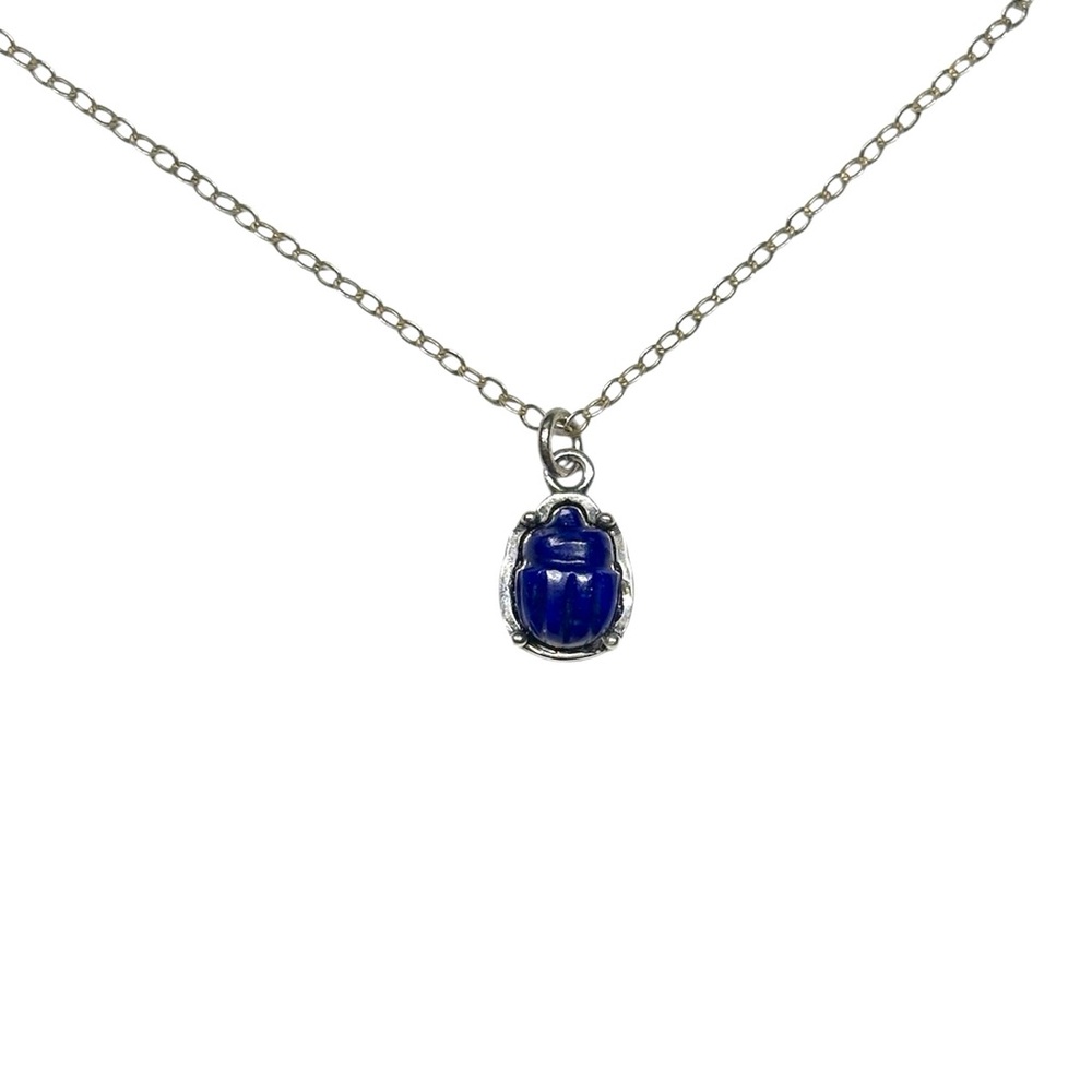 Egyptian Scarab Lapis Lazuli Necklace